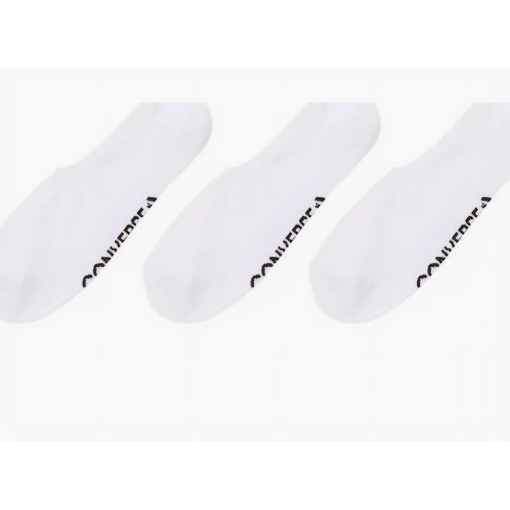 Converse Half Cushion Ultra Low 3PK Socks- White